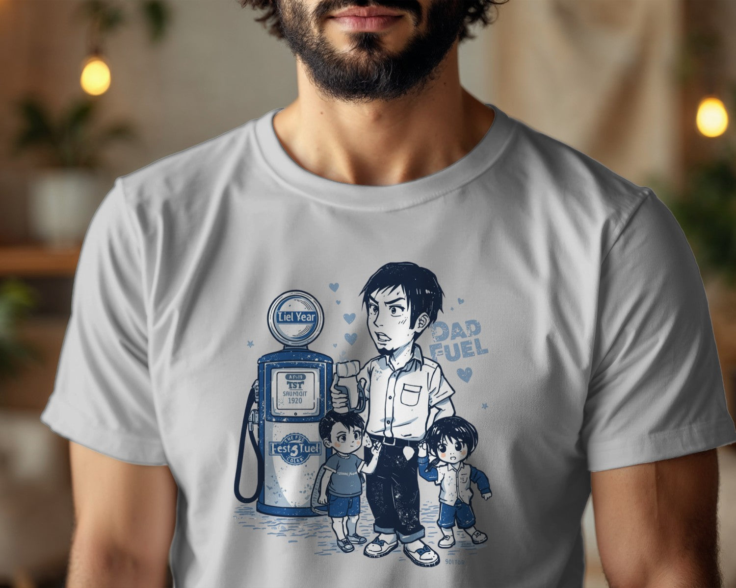 Anime Dad Shirt, Dad Fuel Tee, Funny Father’s Day Shirt, Kawaii Dad Gift, Geek Dad T-Shirt, Vintage Anime Father Tee