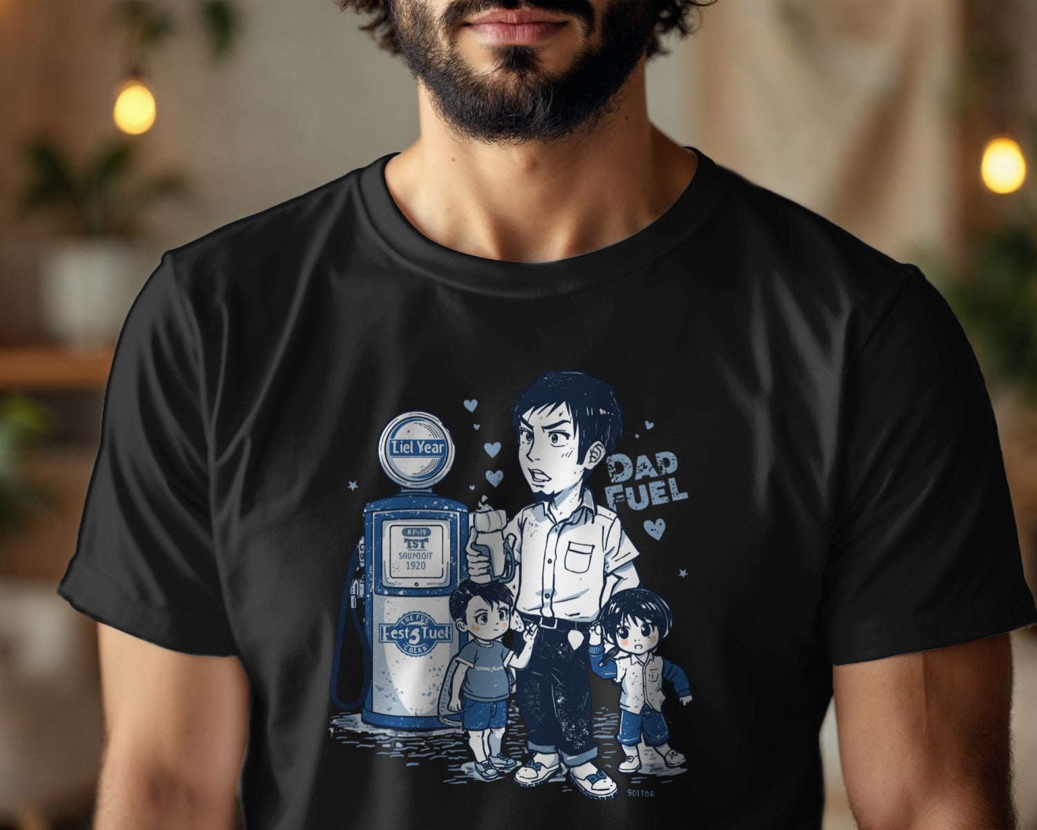 Anime Dad Shirt, Dad Fuel Tee, Funny Father’s Day Shirt, Kawaii Dad Gift, Geek Dad T-Shirt, Vintage Anime Father Tee