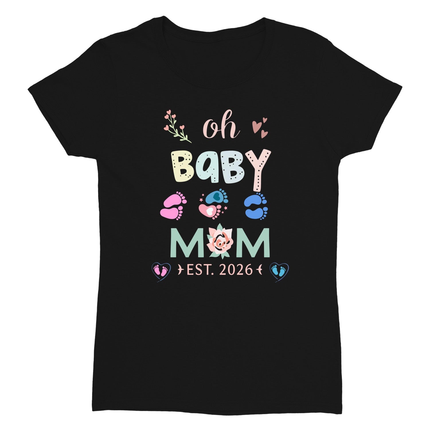 New Mama T-Shirt, Gift For New Mom, First Mother's Day Tee, Cute Shirt For Mommy, Baby Shower Present, Women’s Printed Tee