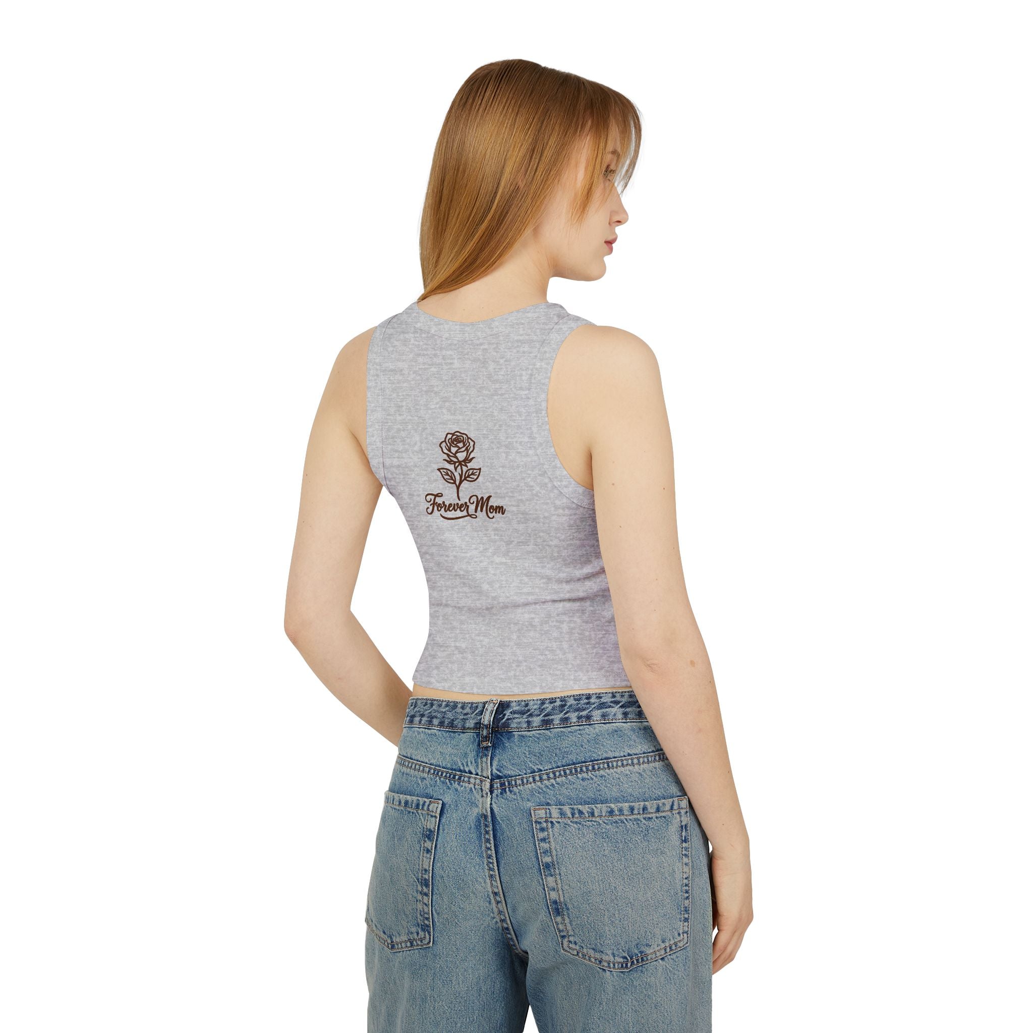 Cool Mom Racer Tank Top – "Running On Coffee & Chaos" Graphic