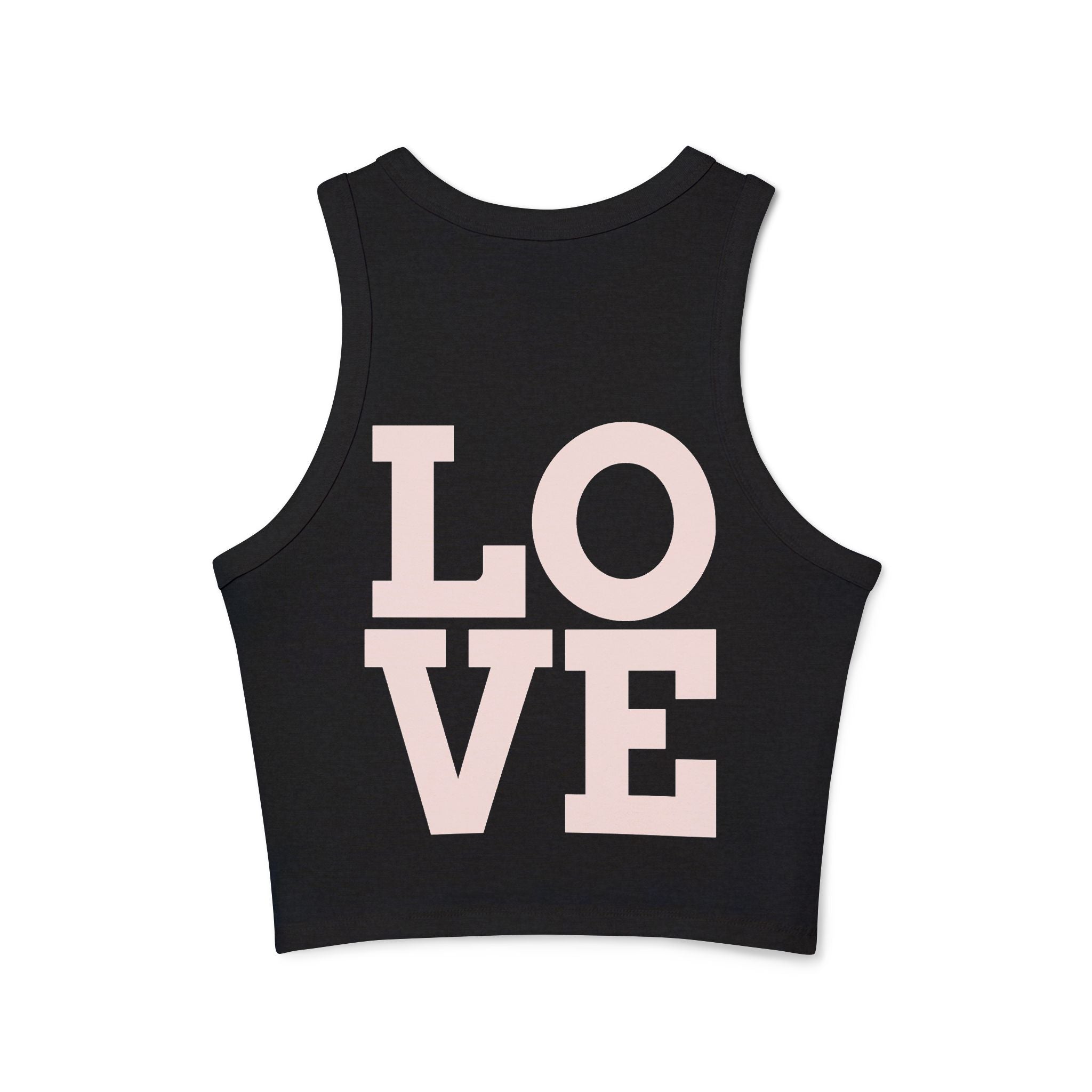 Cool Mom Racer Tank — Women's 'Cool Mom' Floral Micro Rib Tank Top (LOVE Back)