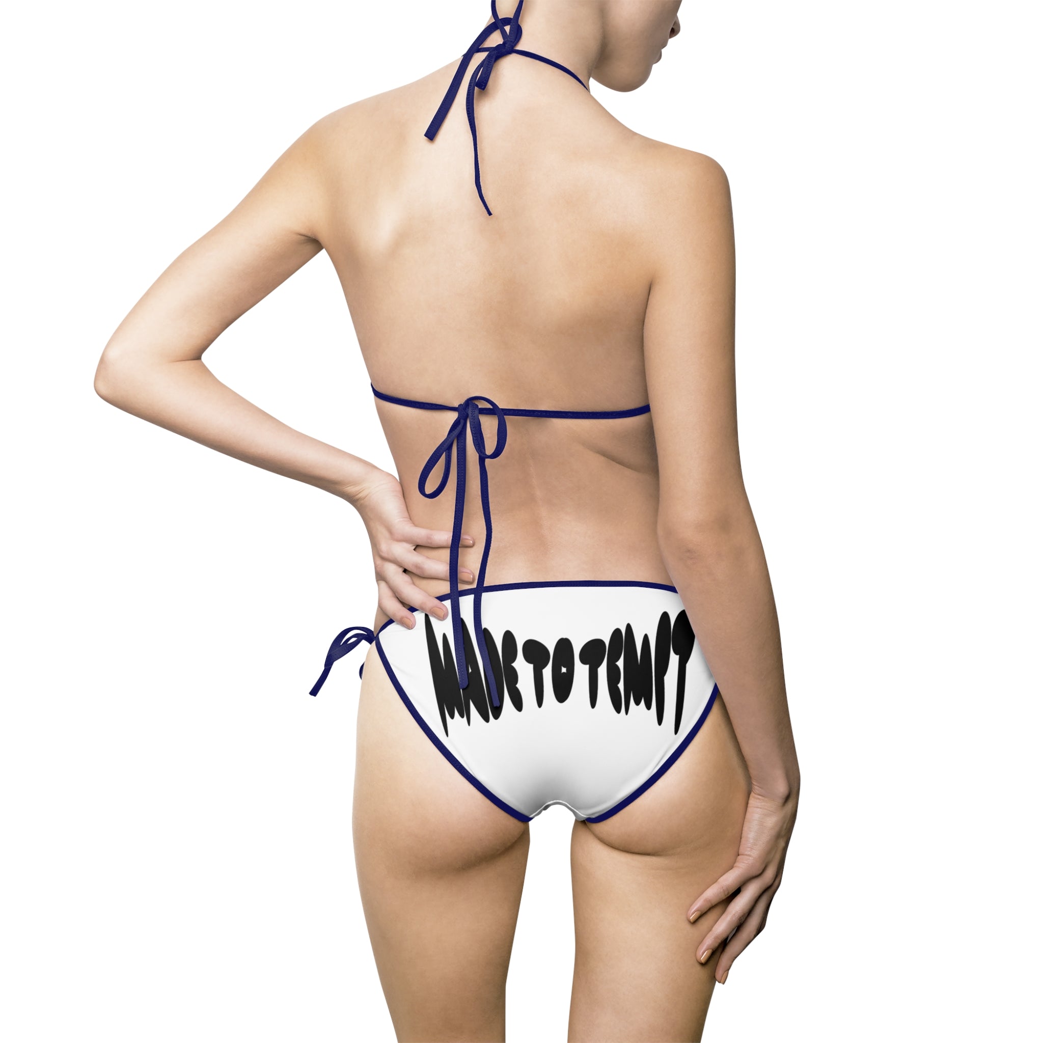Bikini — 'Push Your Limits' Graphic Triangle Bikini Swimsuit