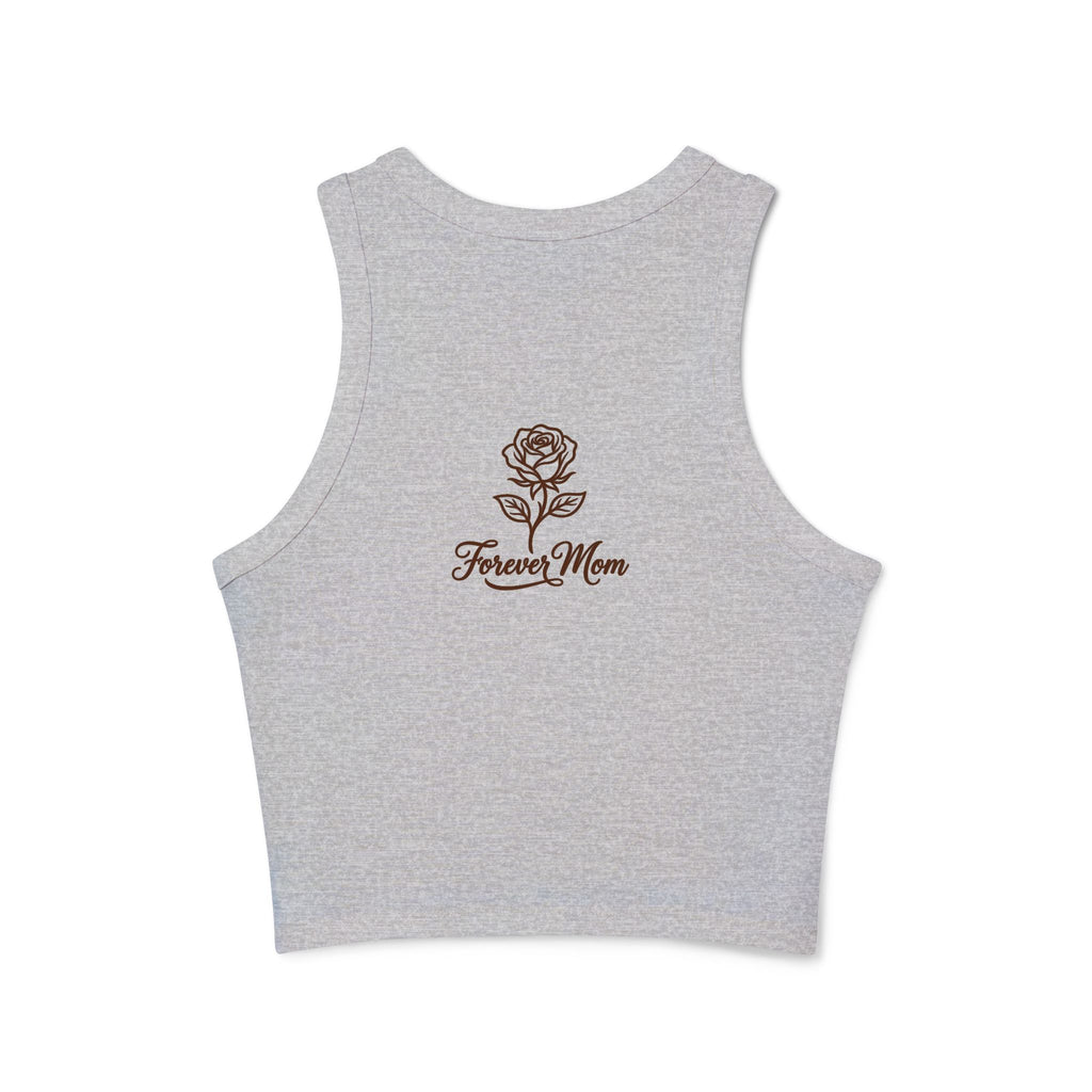 Cool Mom Racer Tank Top – "Running On Coffee & Chaos" Graphic