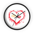 Love Me Heart Wall Clock — Red Splash Valentine's Home Decor