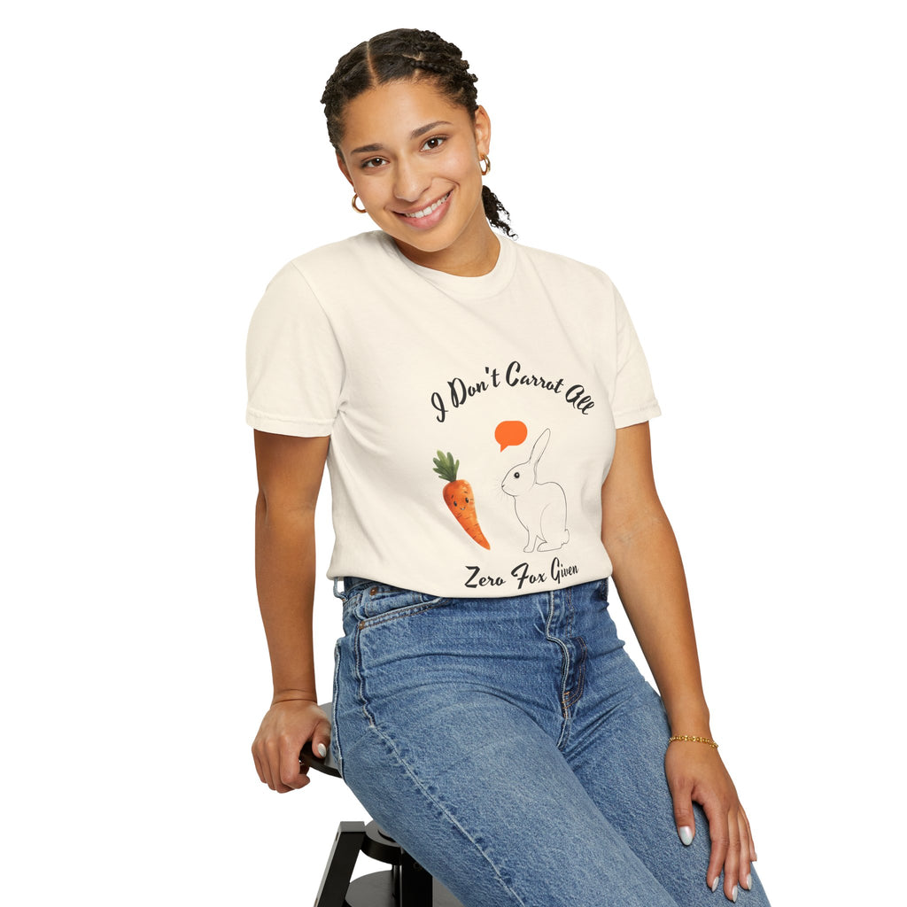 I Don't Carrot All Bunny T-Shirt – Cute Rabbit & Carrot Graphic Tee ('Zero For Given')