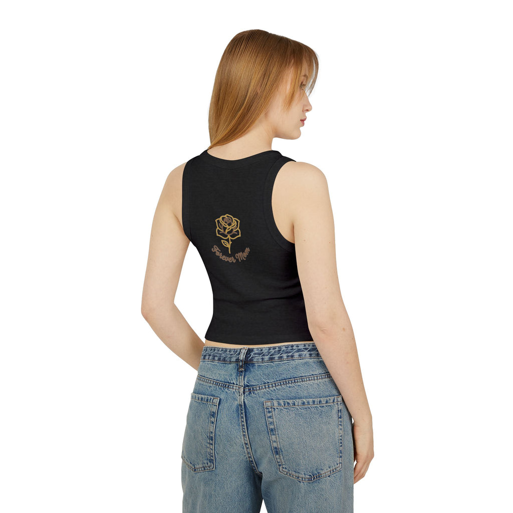 Cool Mom Racer Tank Top – "Running On Coffee & Chaos" Graphic