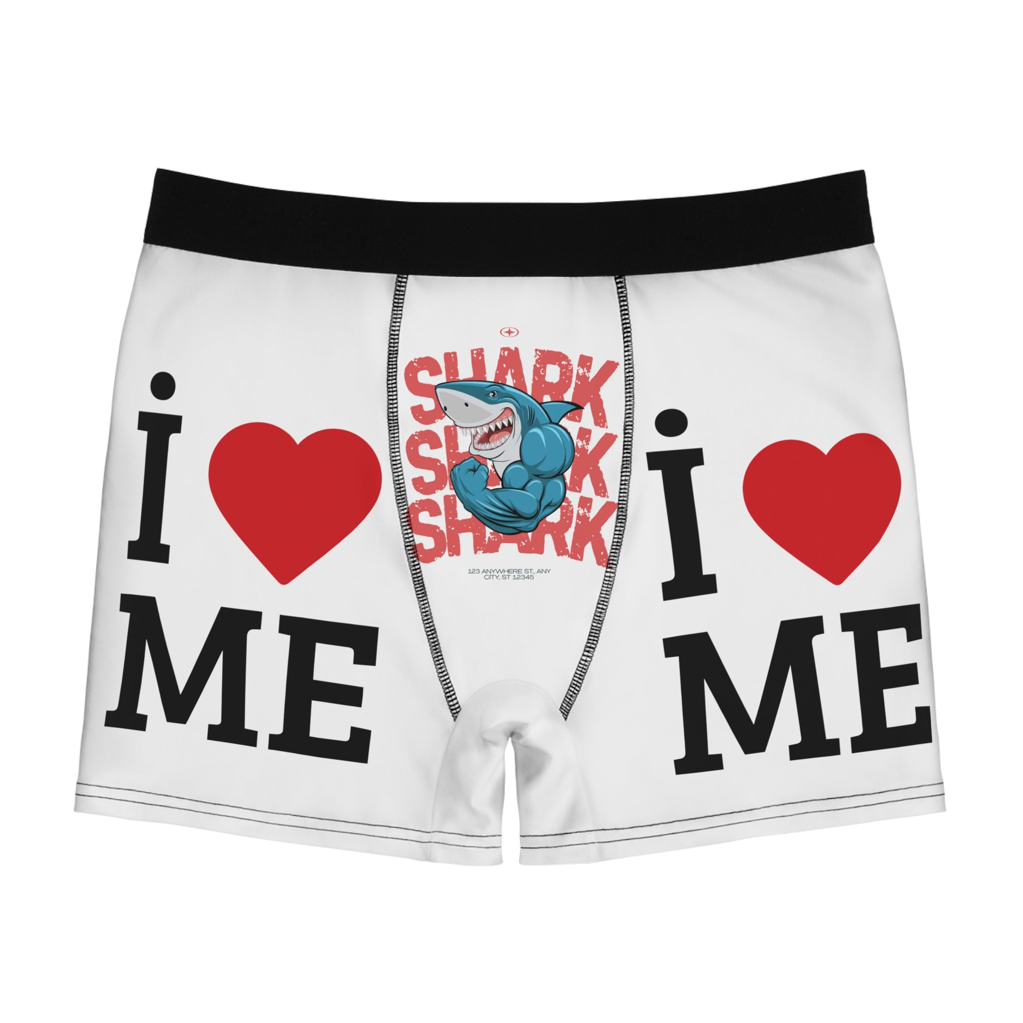 Boxer Briefs — I  Me with Shark Slap Graphic