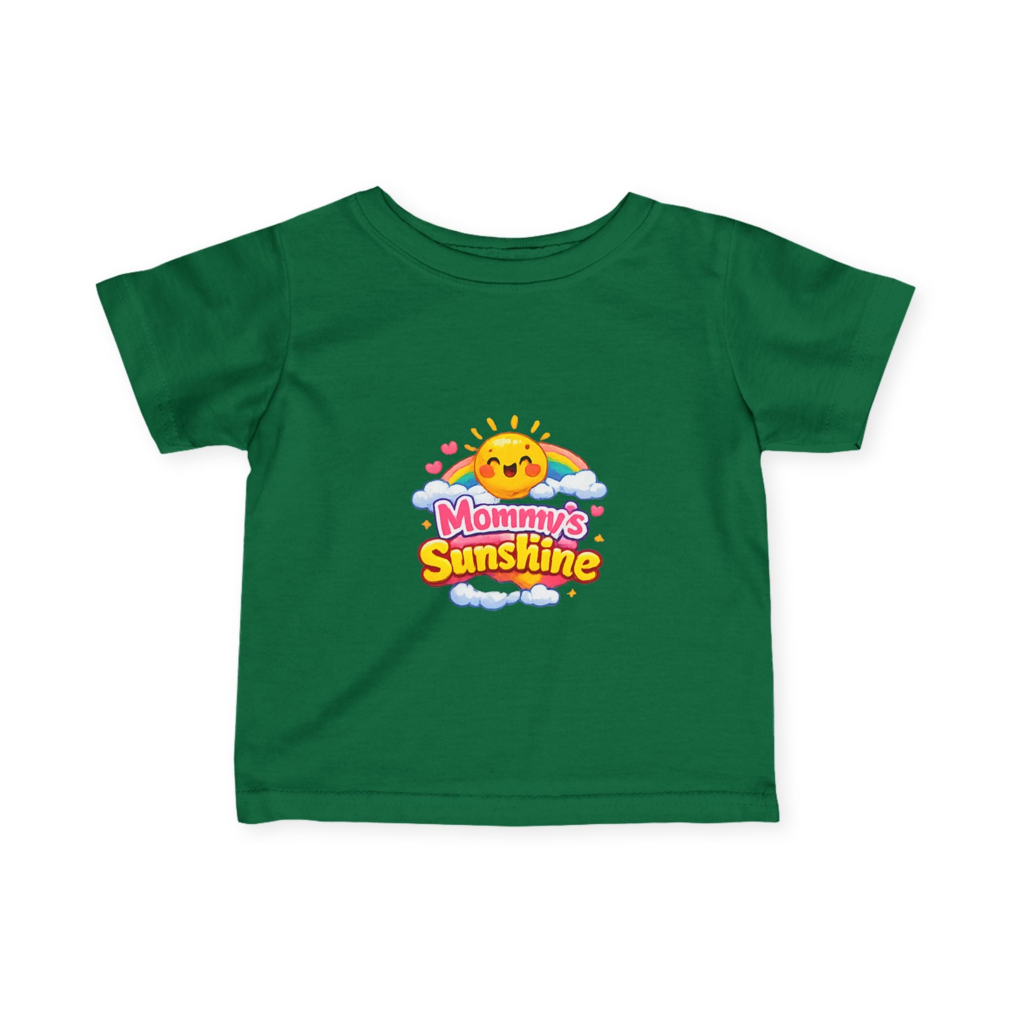 Infant Tee — "Mommy's Sunshine" Cute Sun & Rainbow Baby Shirt