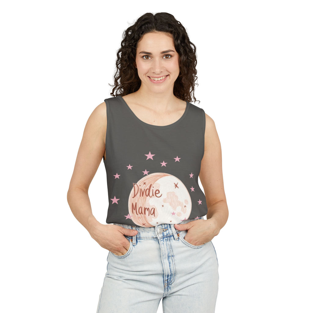 Indie Mama Moon Tank Top — Boho Mother's Day Graphic Tank