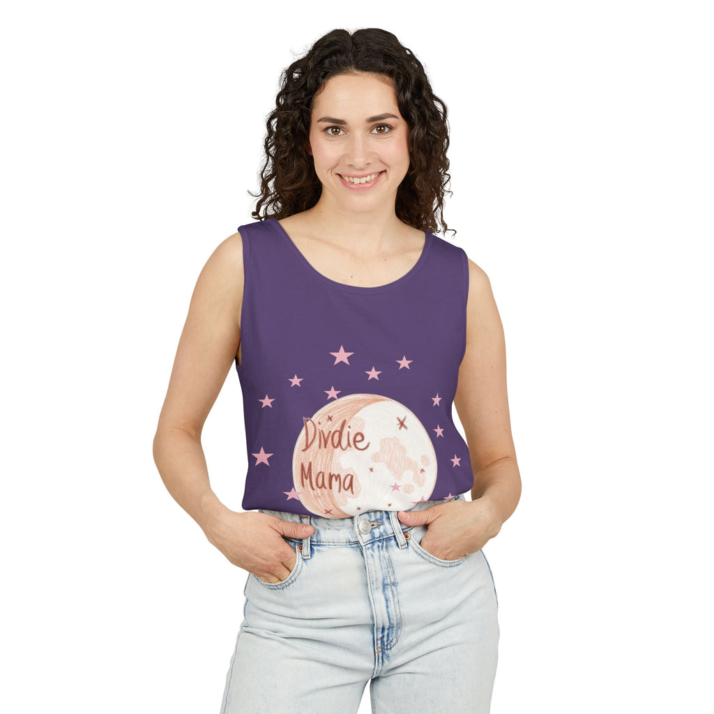 Indie Mama Moon Tank Top — Boho Mother's Day Graphic Tank