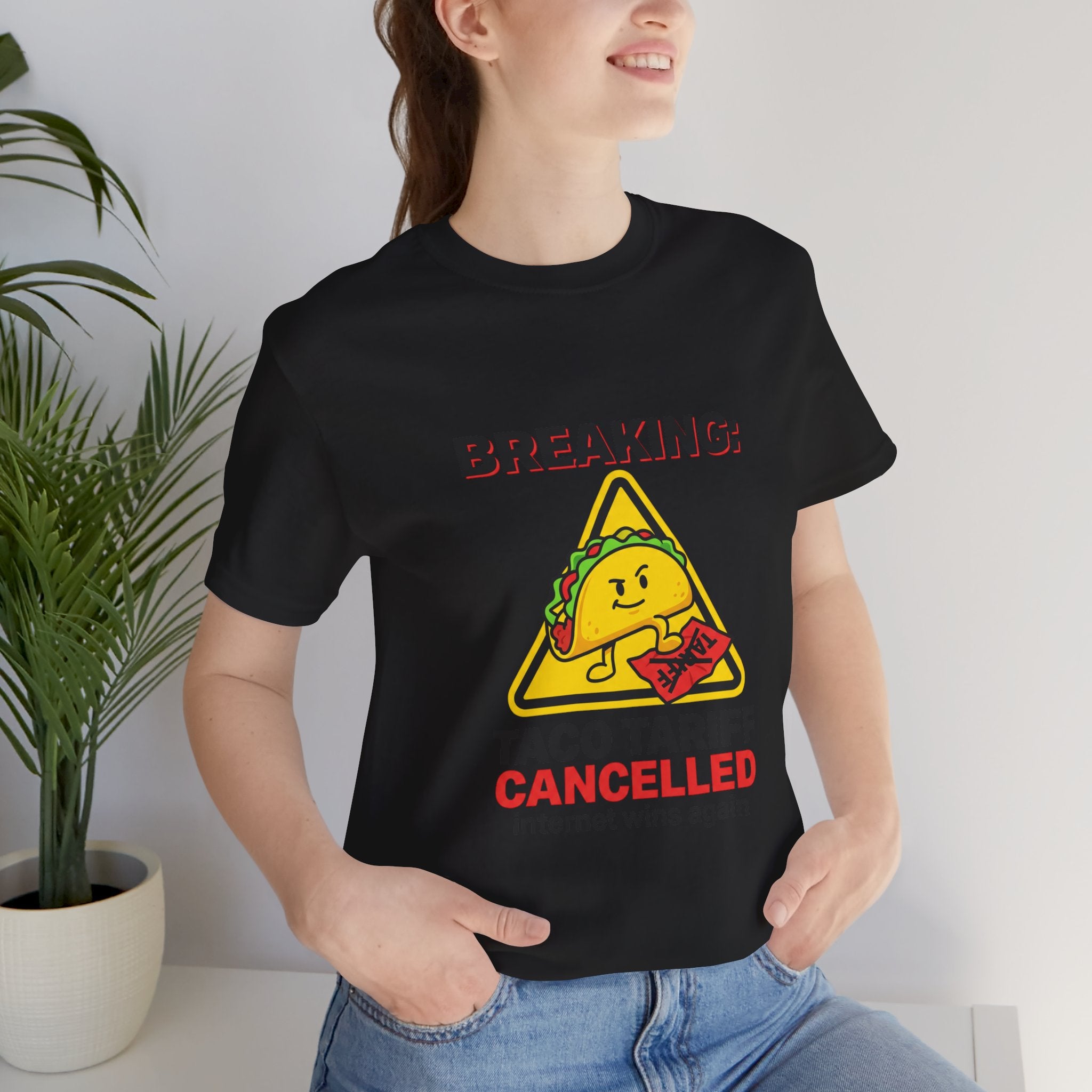 Taco Tariff Cancelled Tee | political taco meme, protest typography
