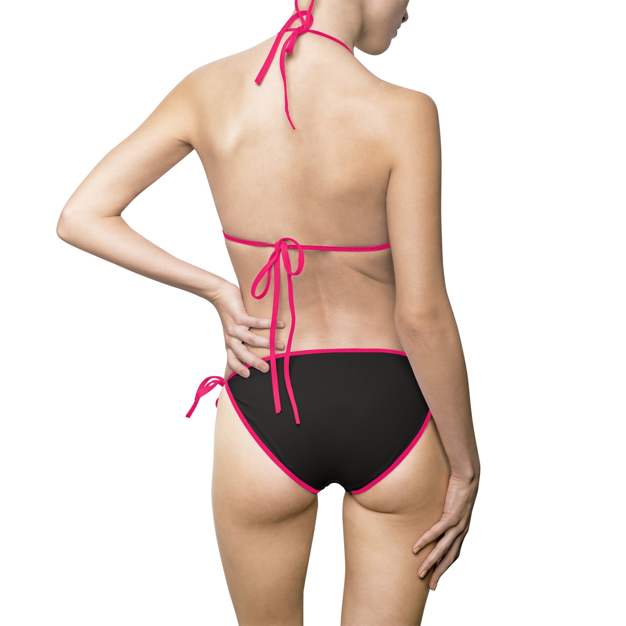 Bikini — 'Hot Mom Summer' Black Triangle String Swimsuit