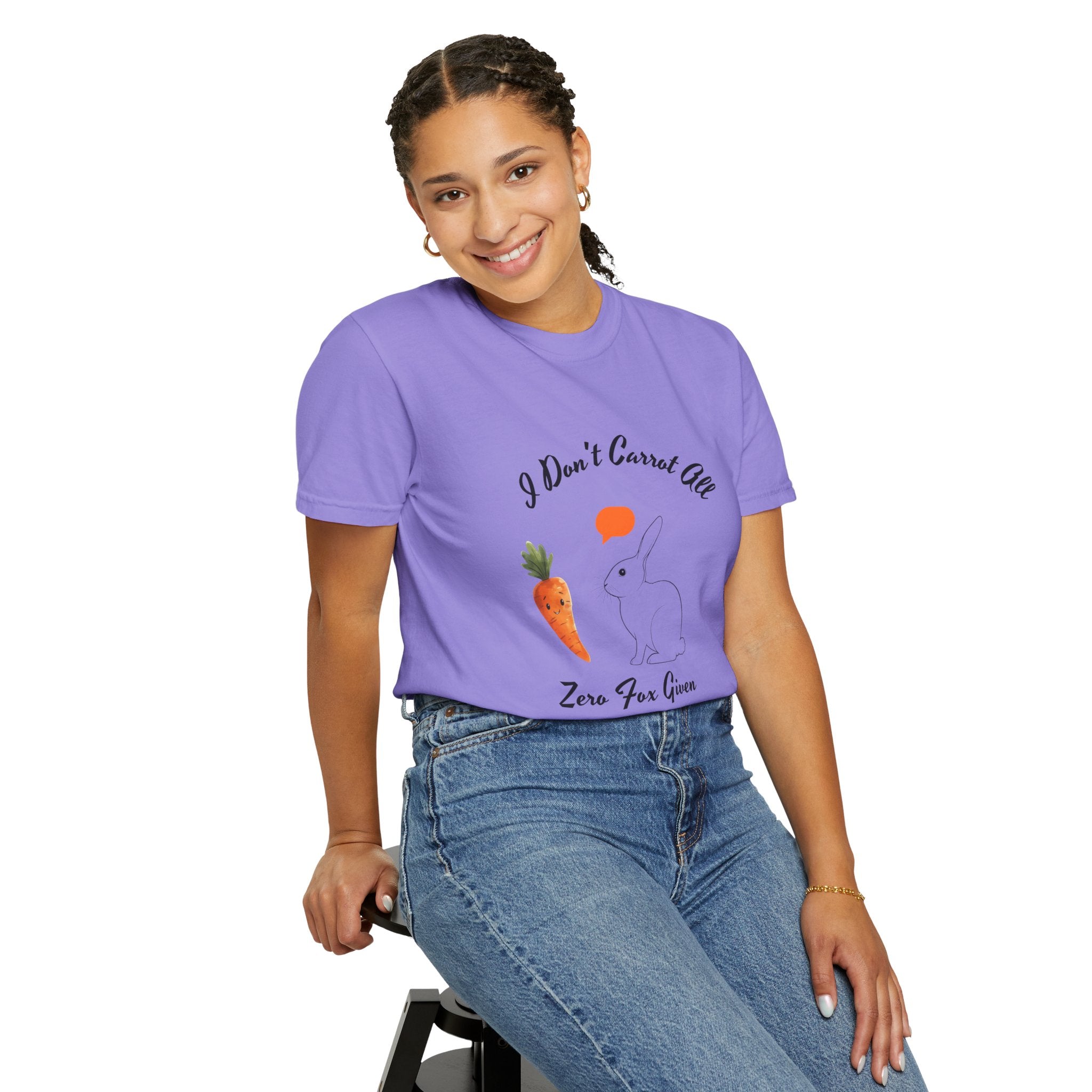 I Don't Carrot All Bunny T-Shirt – Cute Rabbit & Carrot Graphic Tee ('Zero For Given')