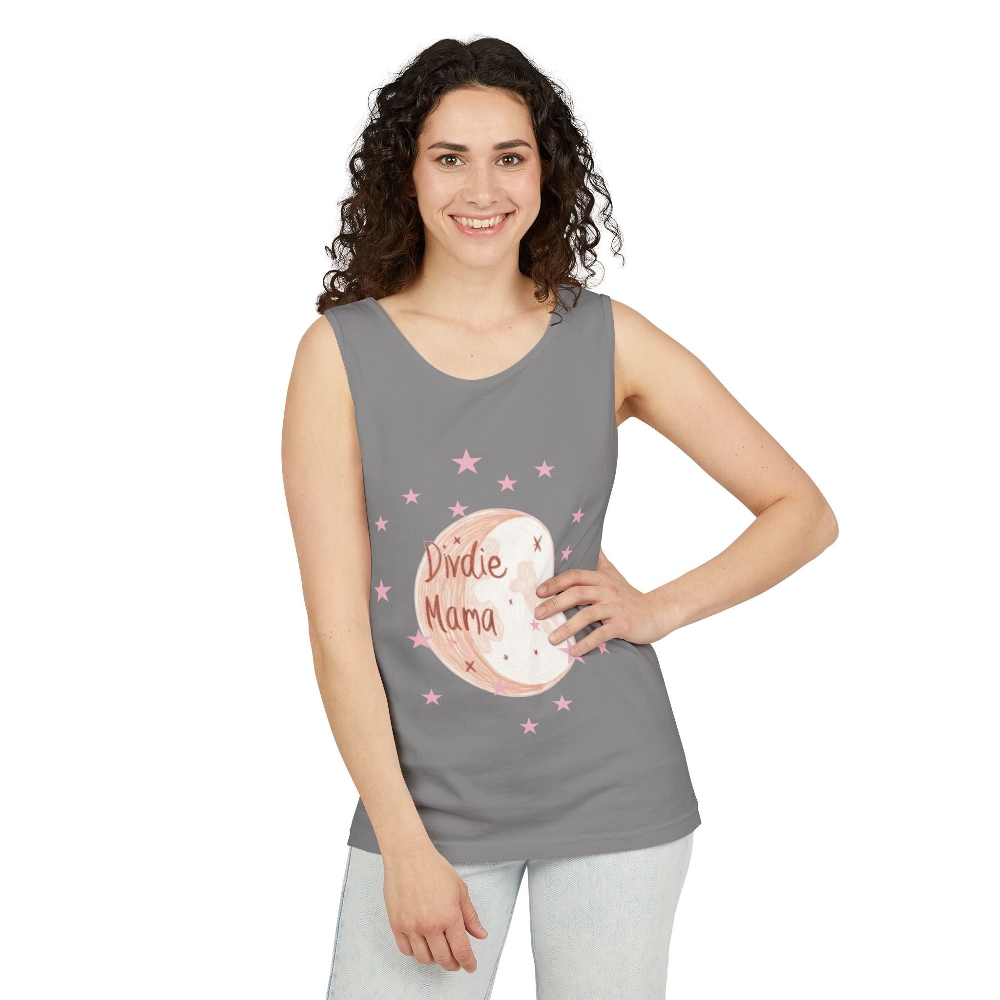 Indie Mama Moon Tank Top — Boho Mother's Day Graphic Tank