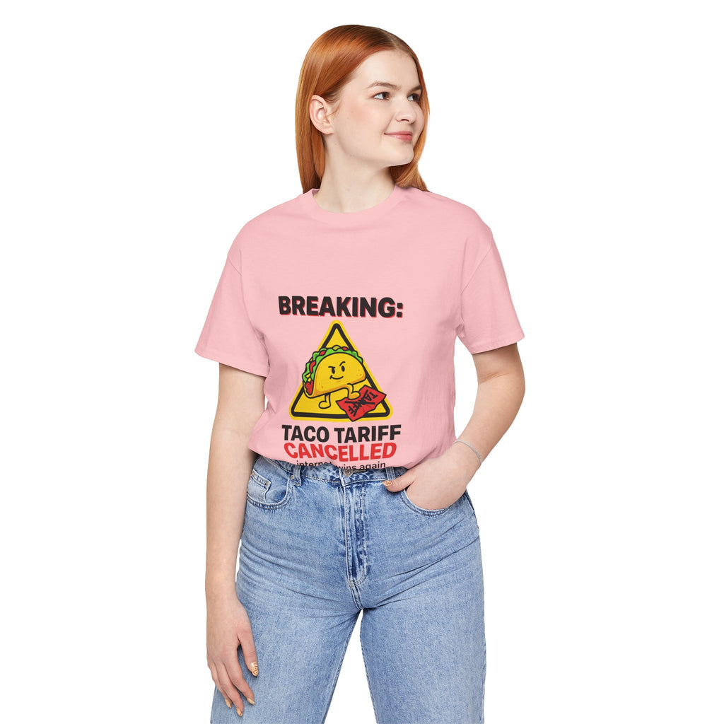 Taco Tariff Cancelled Tee | political taco meme, protest typography