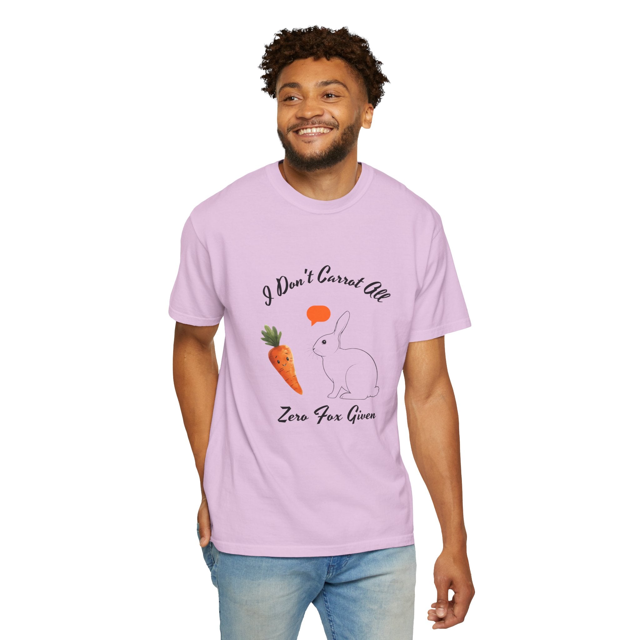 I Don't Carrot All Bunny T-Shirt – Cute Rabbit & Carrot Graphic Tee ('Zero For Given')