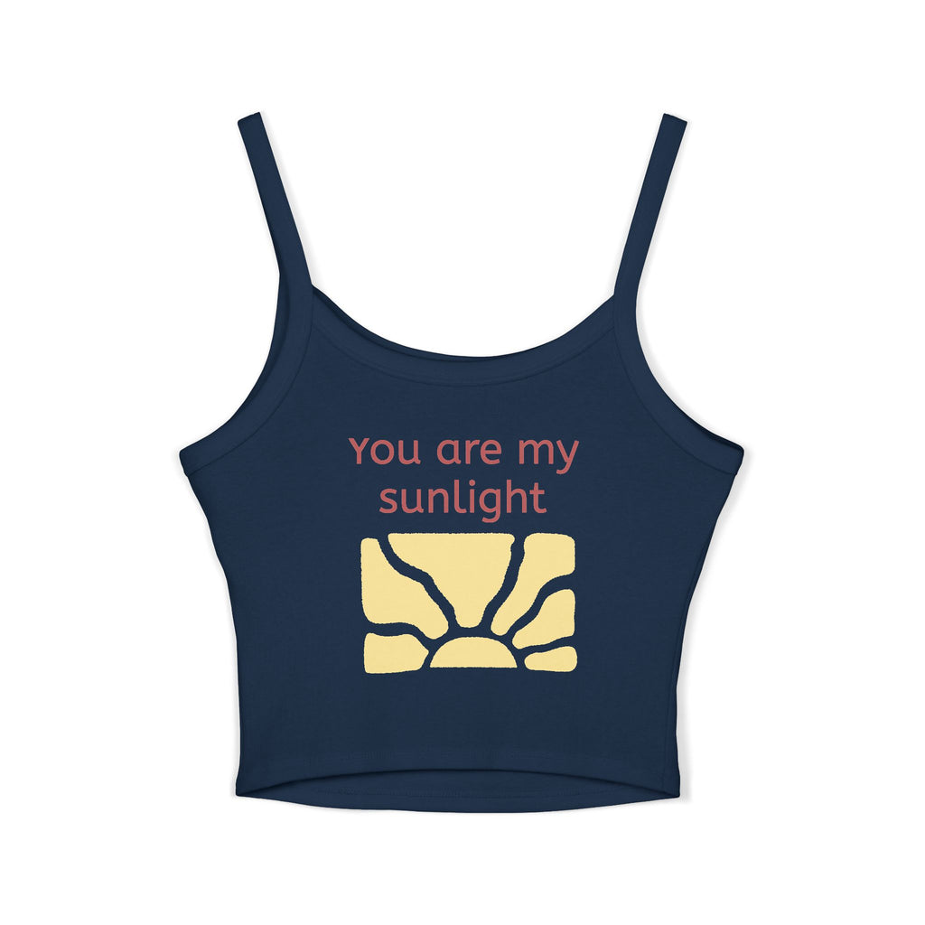 Mother's Day Tank Top — "First Mother's Day" / You Are My Sunlight Women’s Cropped Tank