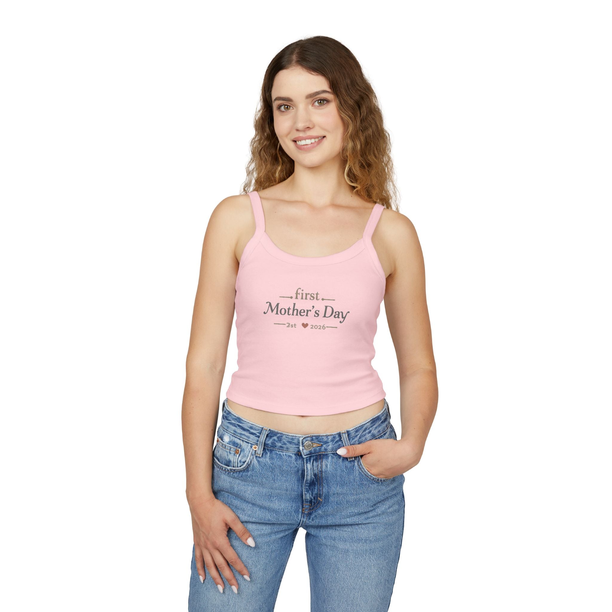 Mother's Day Tank Top — "First Mother's Day" / You Are My Sunlight Women’s Cropped Tank