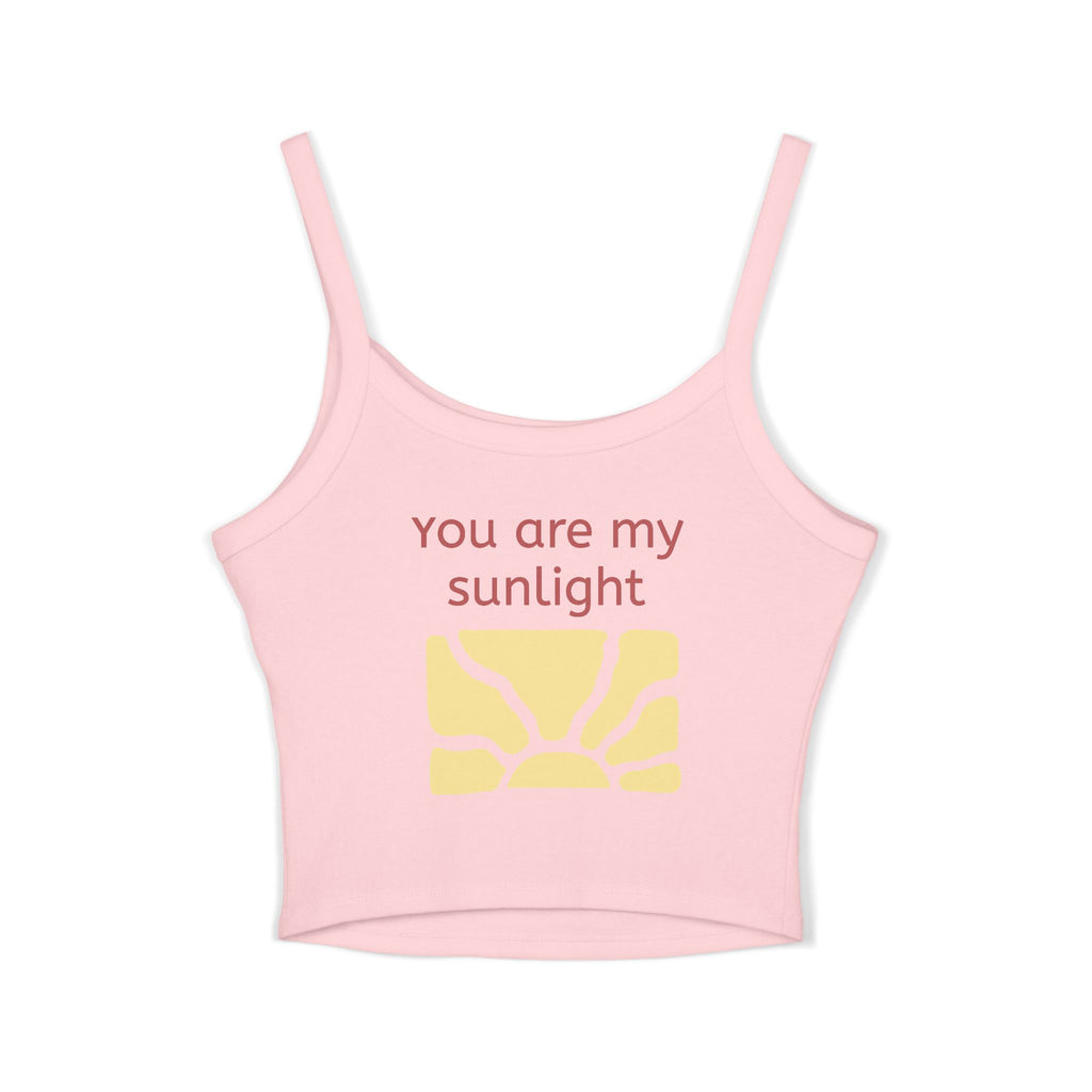 Mother's Day Tank Top — "First Mother's Day" / You Are My Sunlight Women’s Cropped Tank