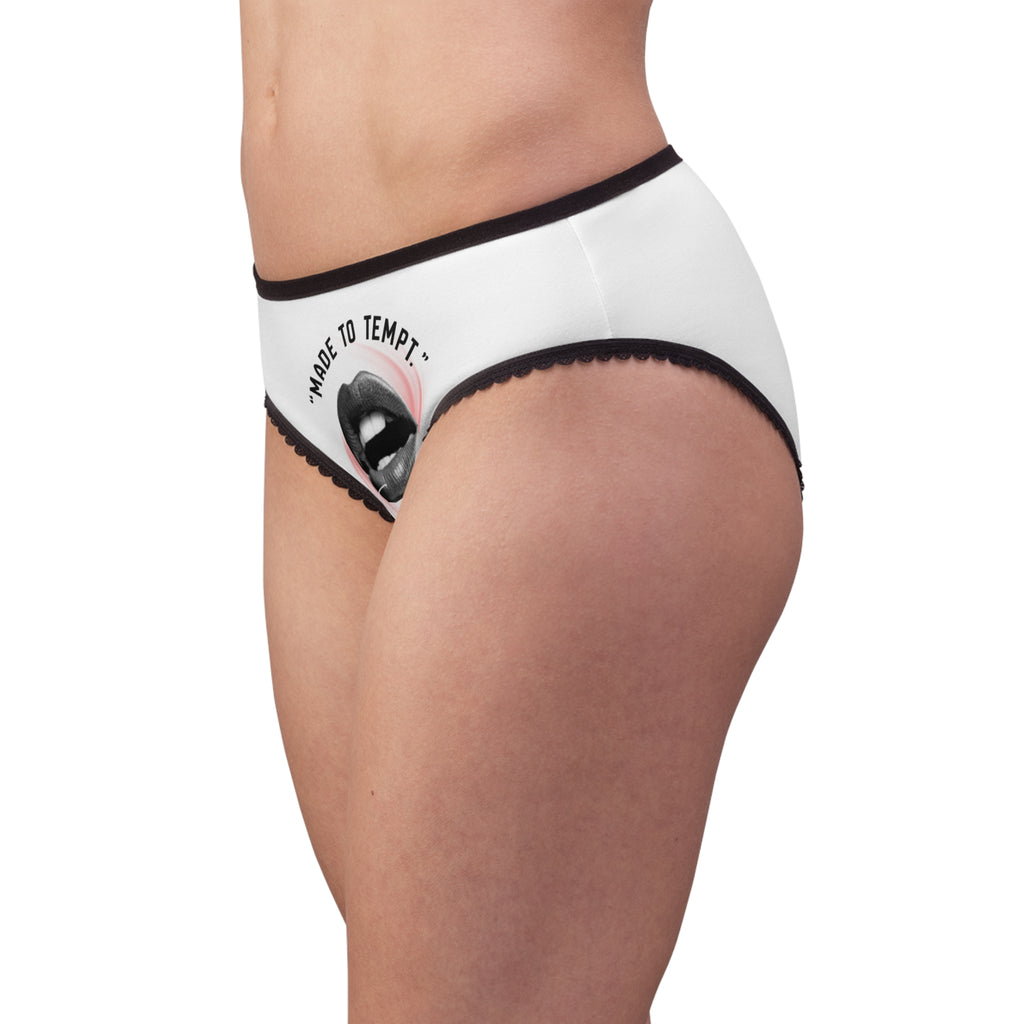 Women's Briefs — 'Made to Tempt' & 'Push Your Limits' Vintage Lip Graphic Underwear