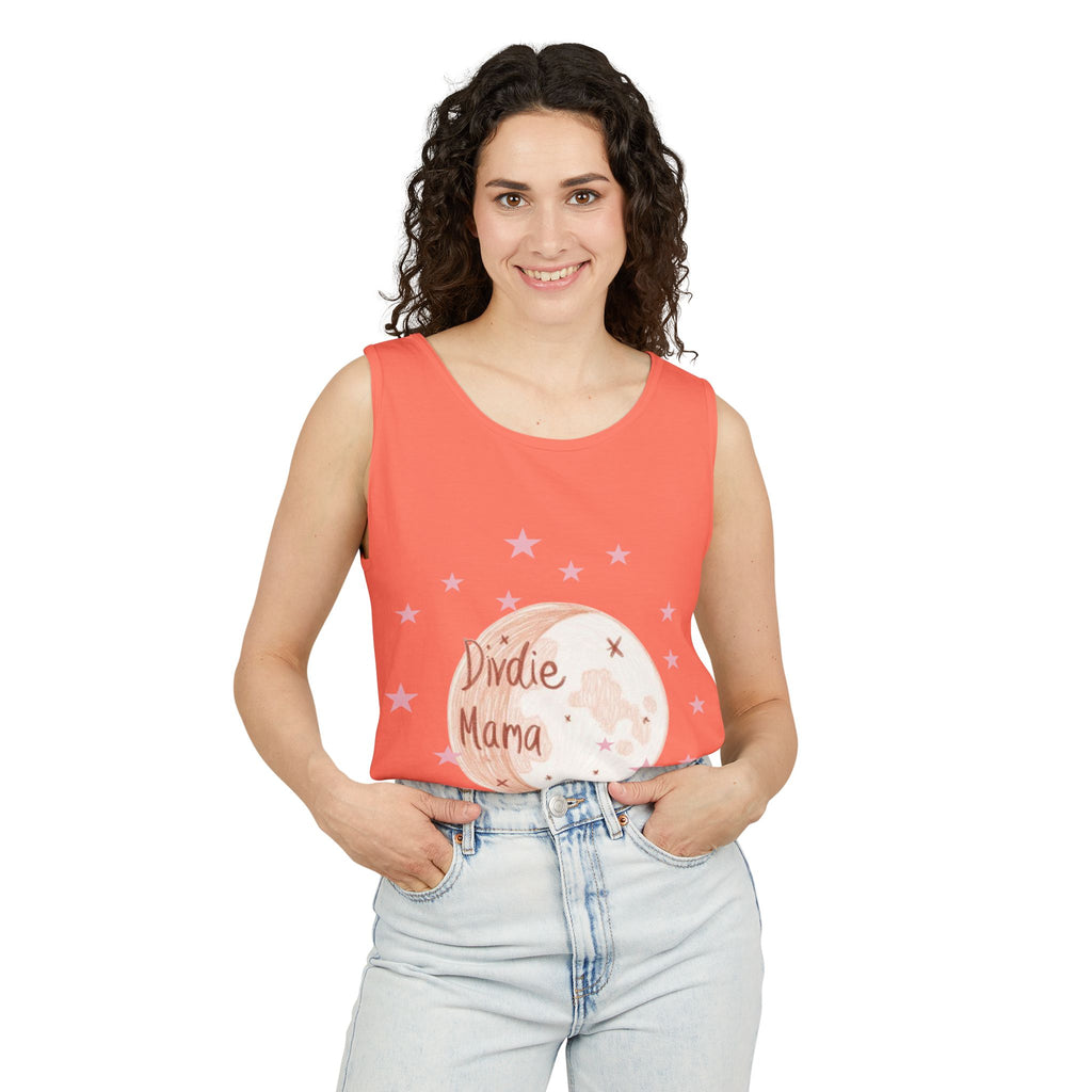 Indie Mama Moon Tank Top — Boho Mother's Day Graphic Tank