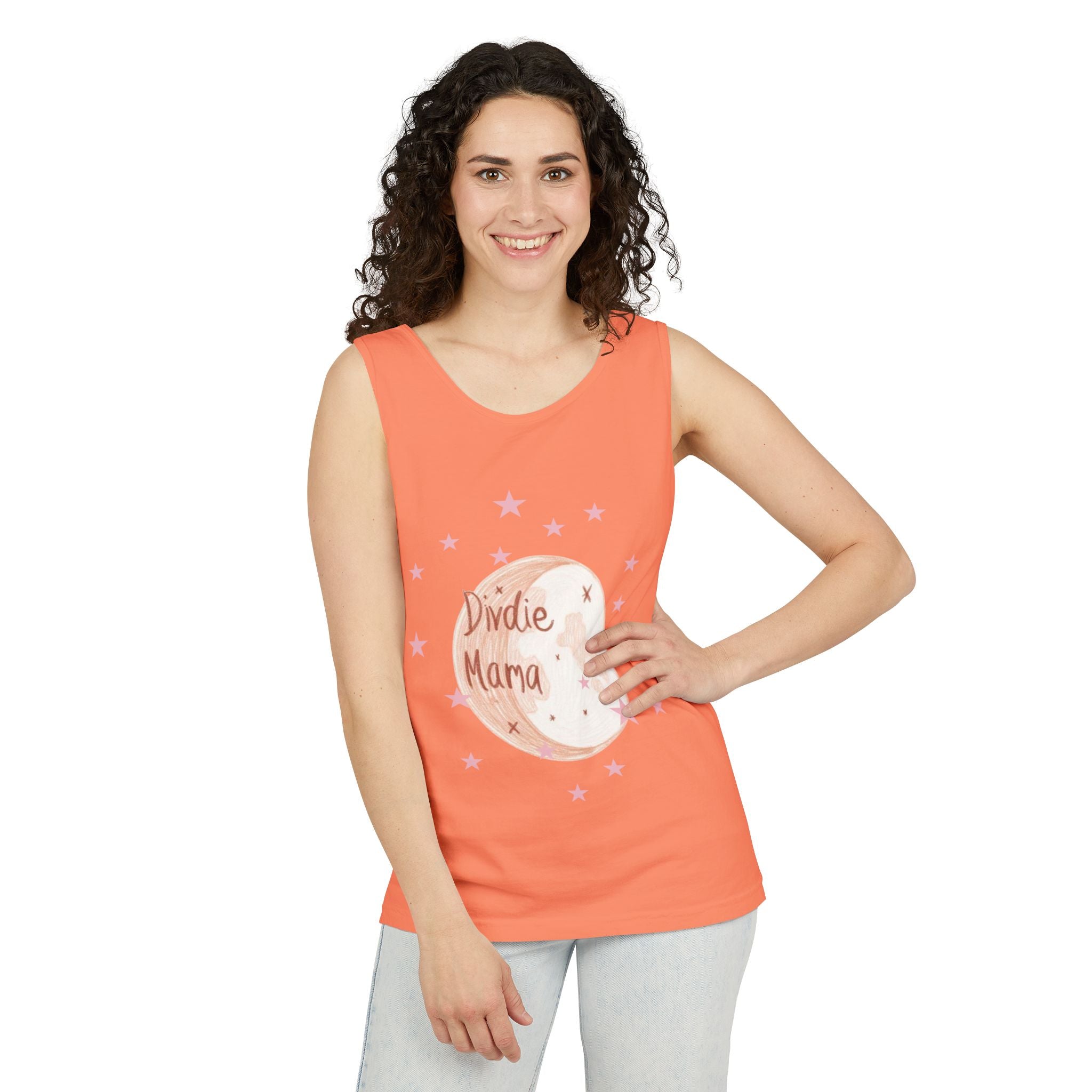 Indie Mama Moon Tank Top — Boho Mother's Day Graphic Tank