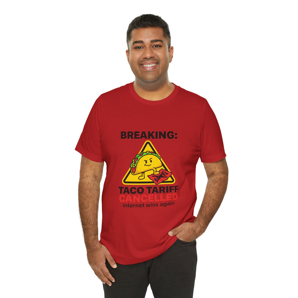 Taco Tariff Cancelled Tee | political taco meme, protest typography