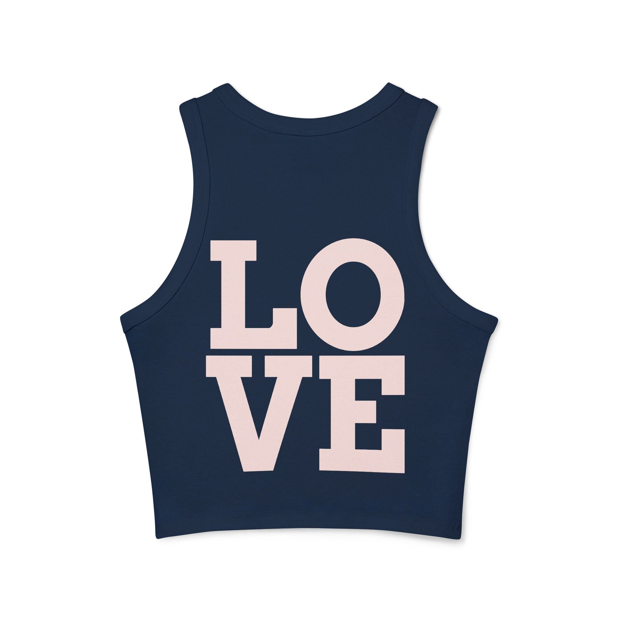 Cool Mom Racer Tank — Women's 'Cool Mom' Floral Micro Rib Tank Top (LOVE Back)