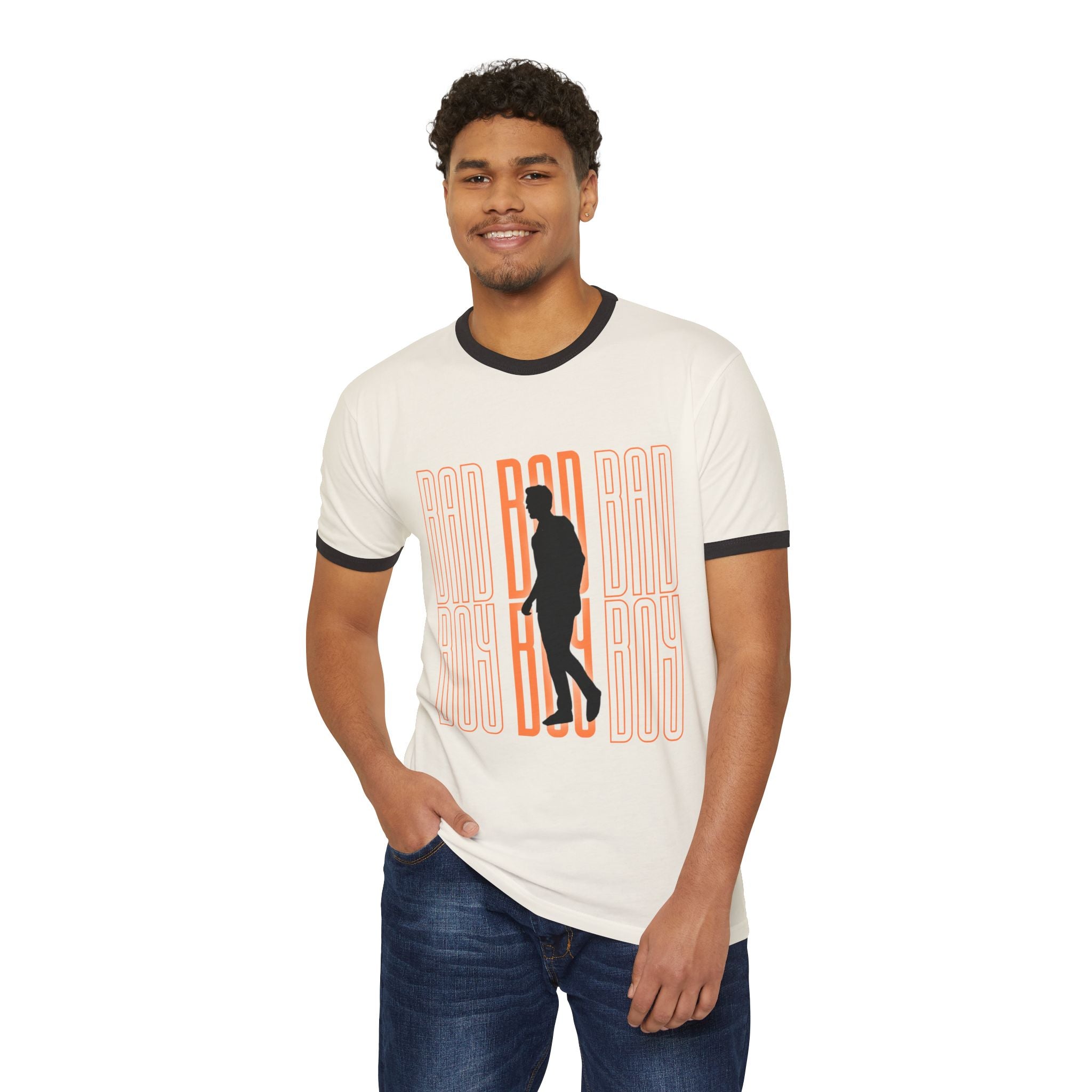 Bad Boy Silhouette Ringer T-Shirt