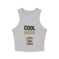 Cool Mom Racer Tank Top – "Running On Coffee & Chaos" Graphic