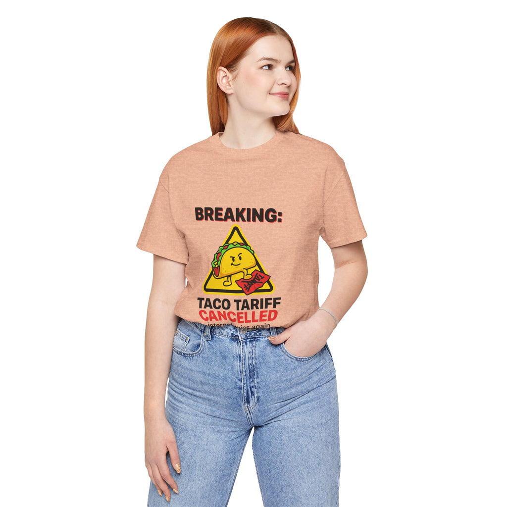 Taco Tariff Cancelled Tee | political taco meme, protest typography