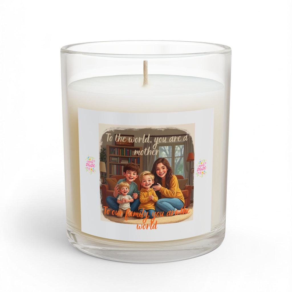 Motherhood Photo Glass Candle — "To the world, you are a mother" — 11oz Gift for Mom, Mother's Day Keepsake