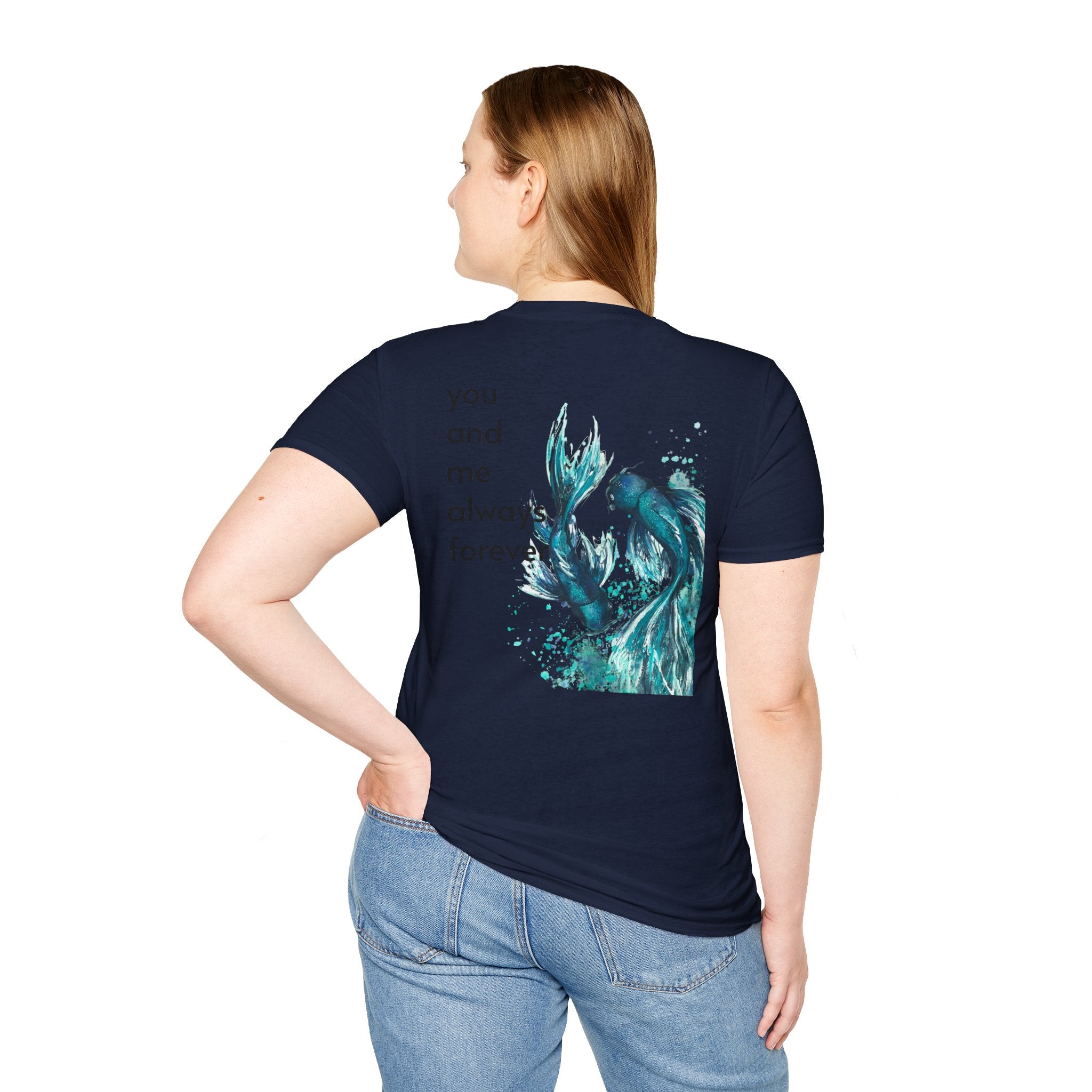 Koi Fish T-Shirt — 'You and Me Always Forever' Romantic Graphic Tee