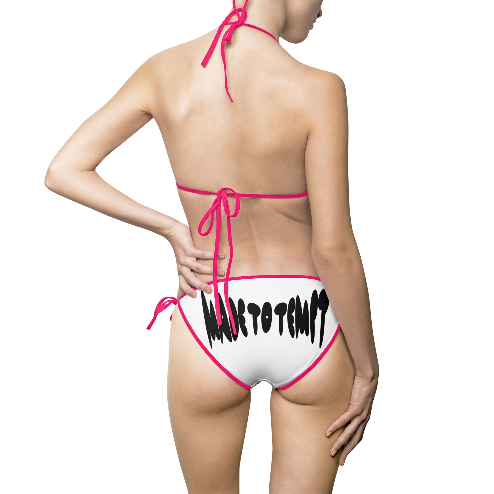 Bikini — 'Push Your Limits' Graphic Triangle Bikini Swimsuit