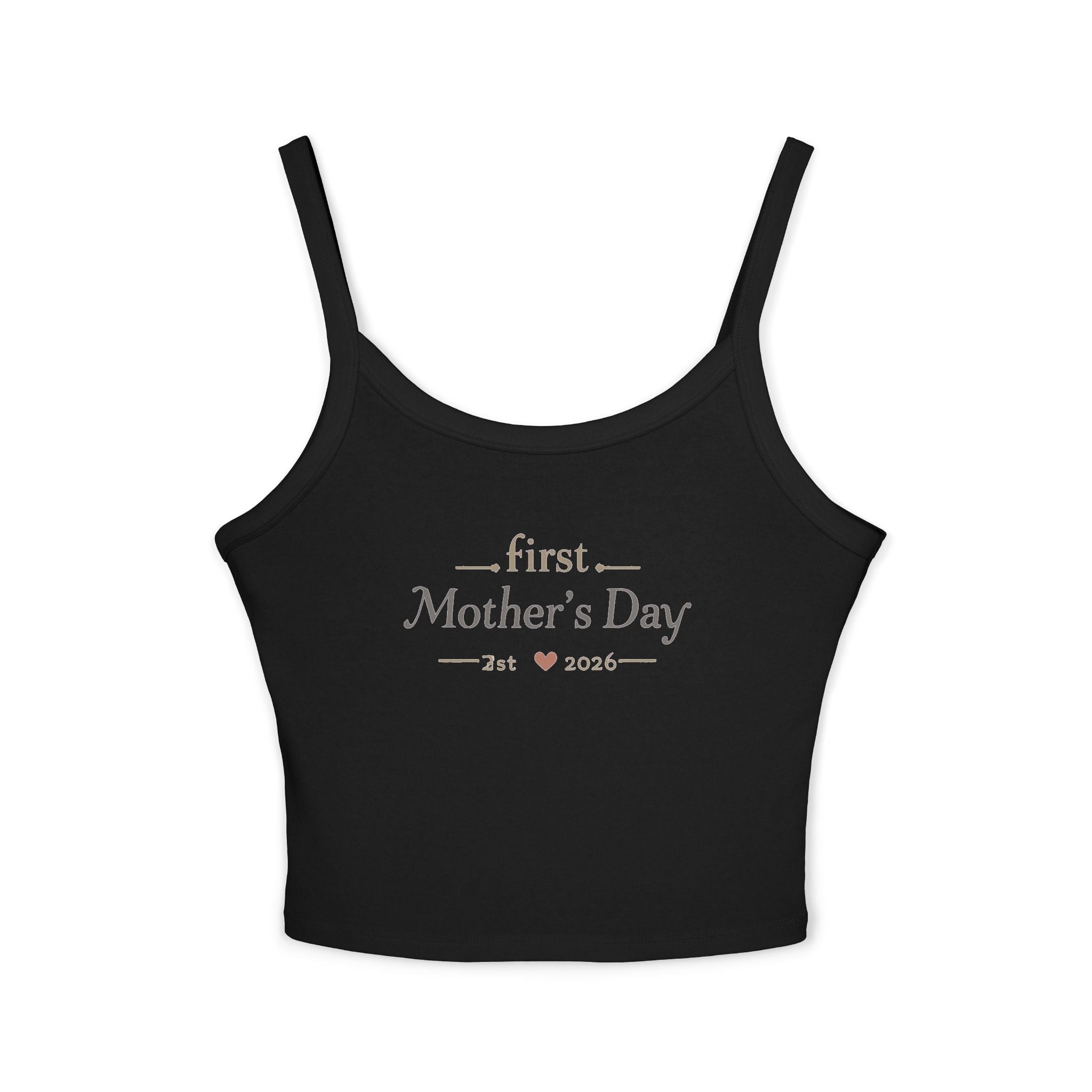 Mother's Day Tank Top — "First Mother's Day" / You Are My Sunlight Women’s Cropped Tank