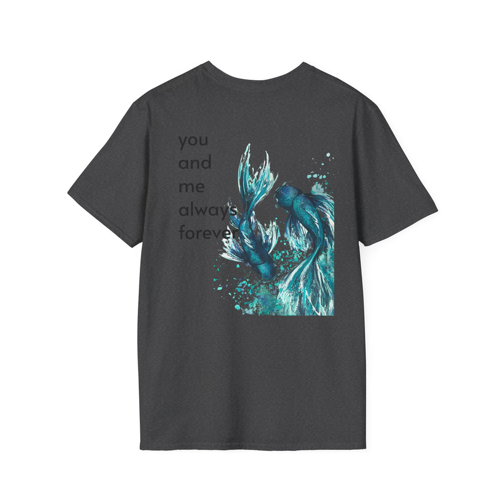 Koi Fish T-Shirt — 'You and Me Always Forever' Romantic Graphic Tee