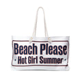 Beach Please Weekender Bag — 'Hot Girl Summer' Tote for Beach Trips & Getaways