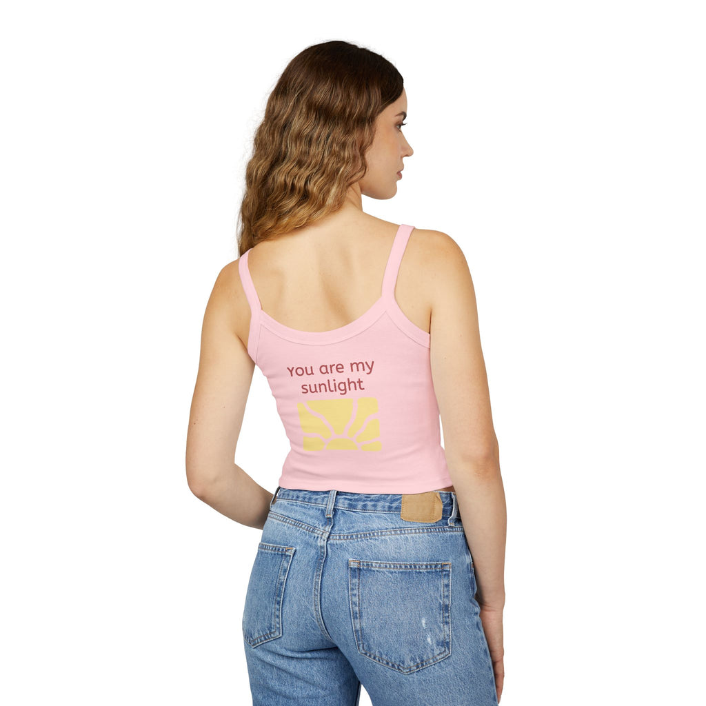 Mother's Day Tank Top — "First Mother's Day" / You Are My Sunlight Women’s Cropped Tank