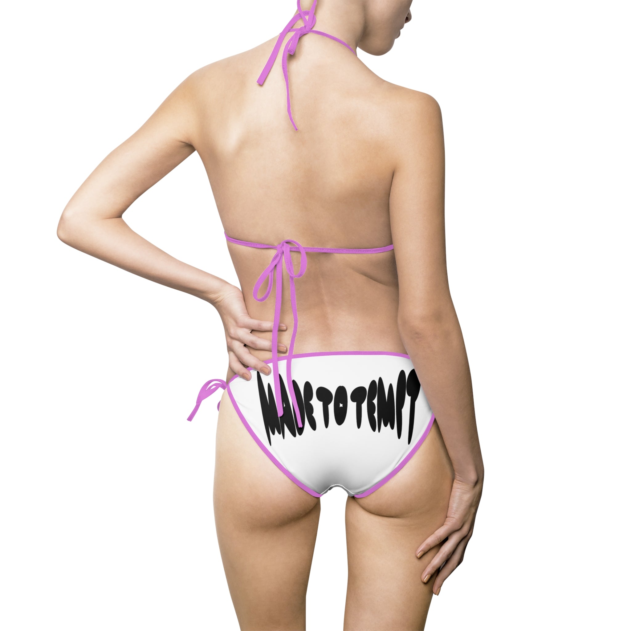 Bikini — 'Push Your Limits' Graphic Triangle Bikini Swimsuit