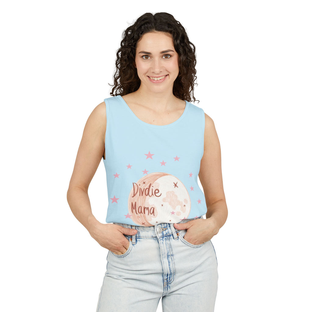 Indie Mama Moon Tank Top — Boho Mother's Day Graphic Tank
