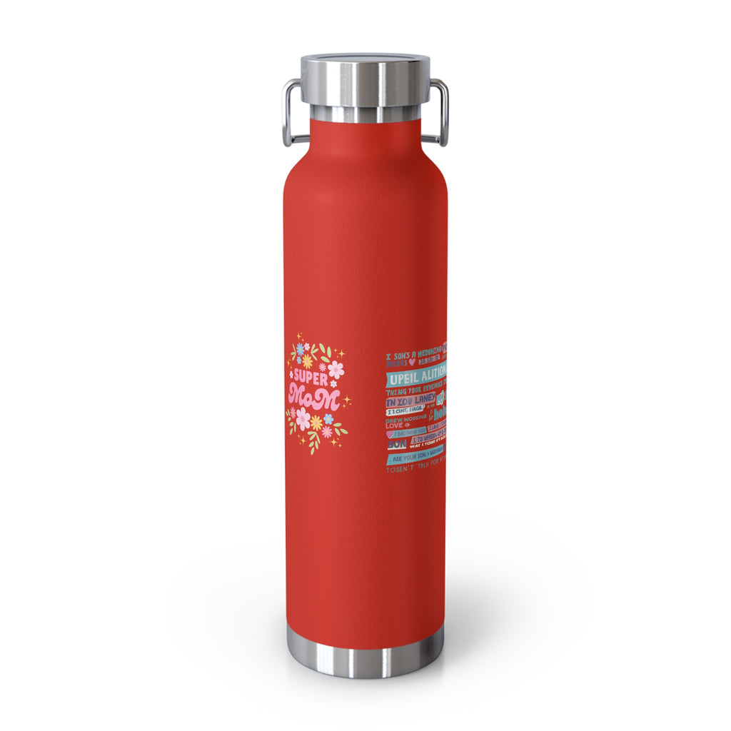 Autism Mom Puzzle Heart Copper Insulated Bottle — 22oz Vacuum Flask