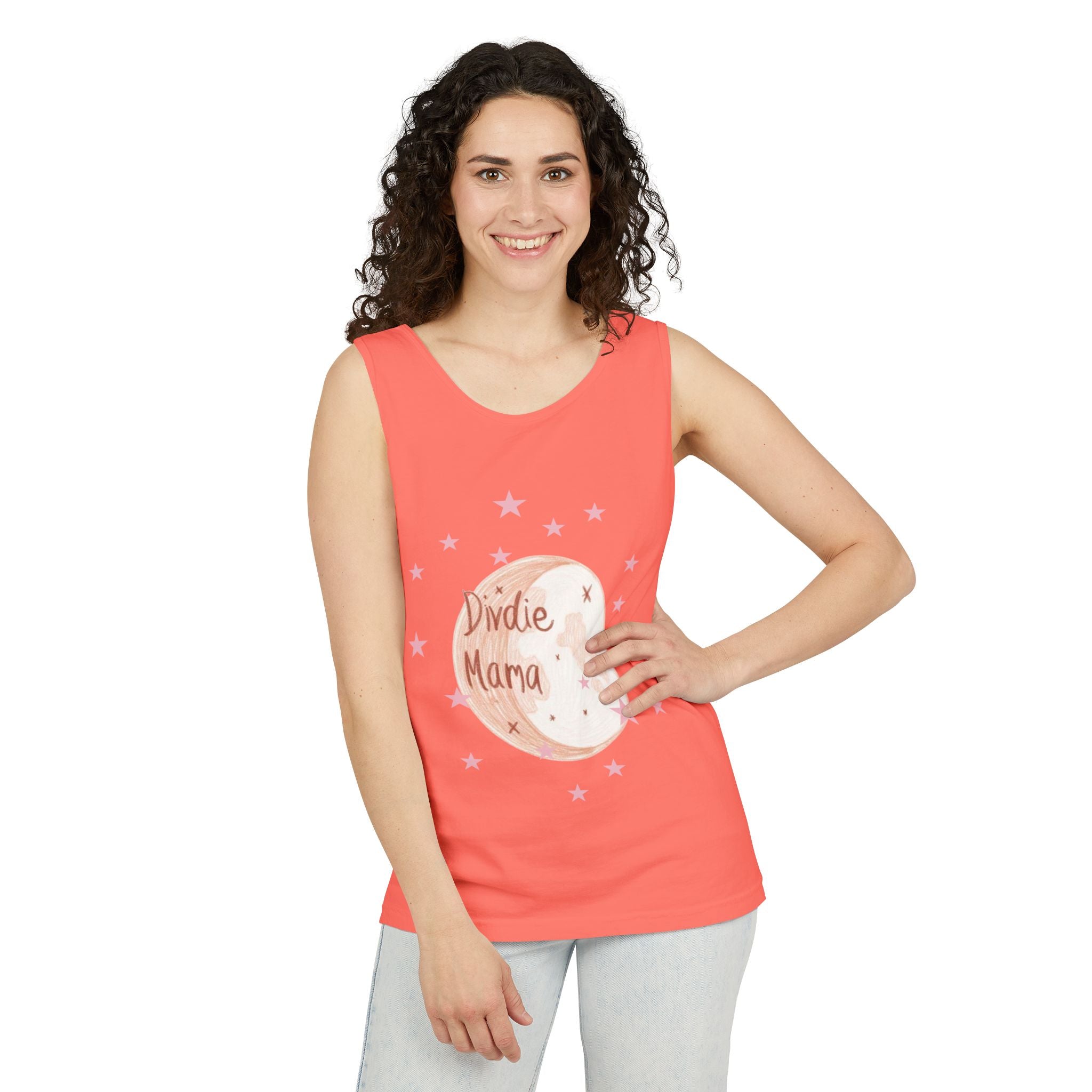 Indie Mama Moon Tank Top — Boho Mother's Day Graphic Tank
