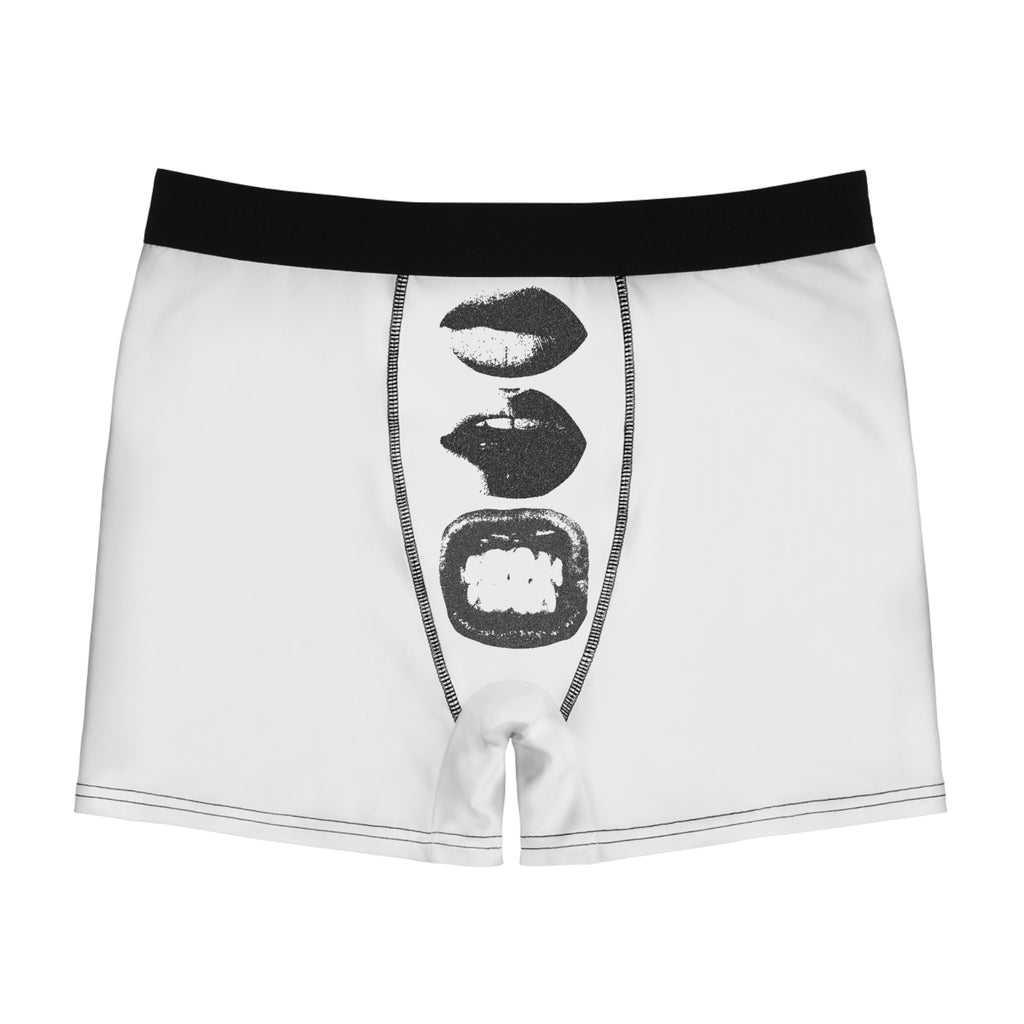 Boxer Briefs — Monochrome Lip Print AOP