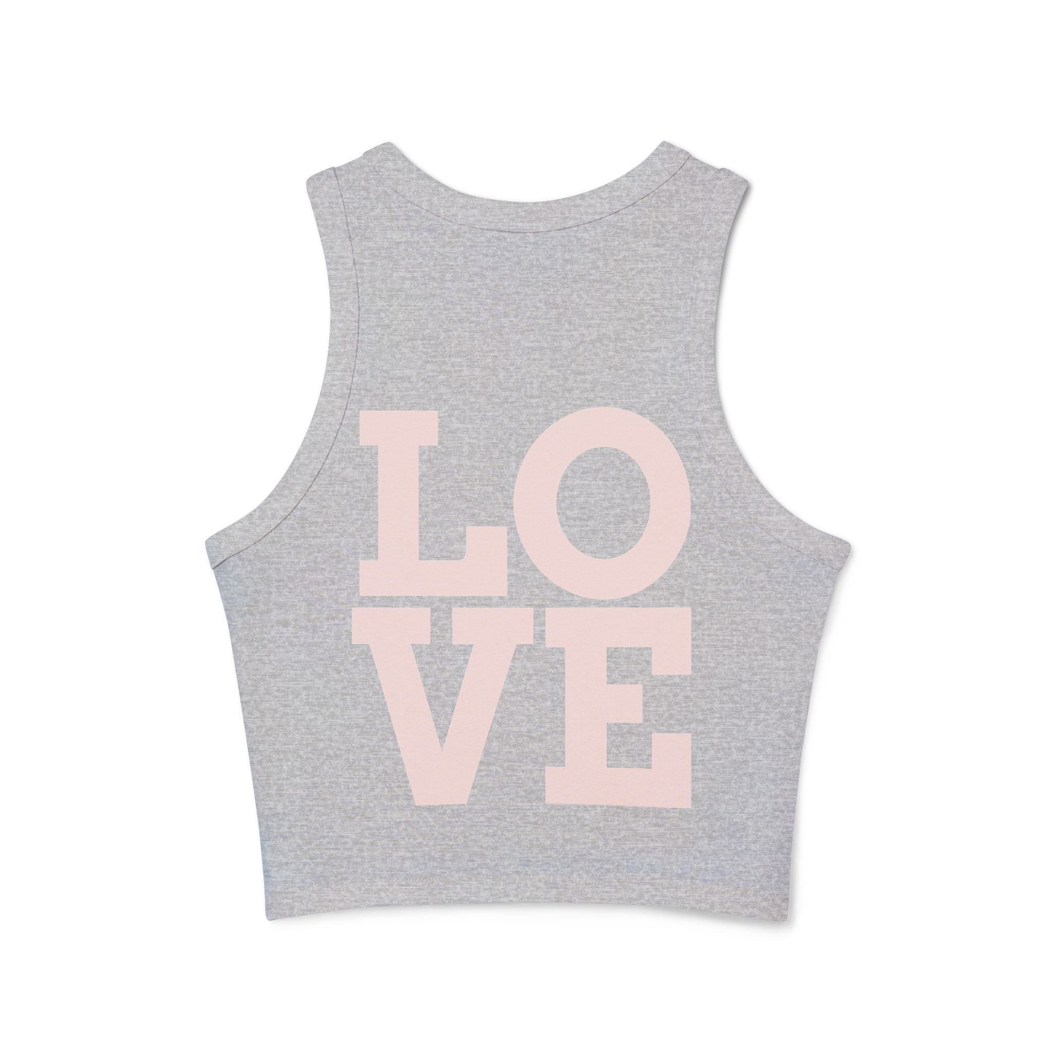 Cool Mom Racer Tank — Women's 'Cool Mom' Floral Micro Rib Tank Top (LOVE Back)