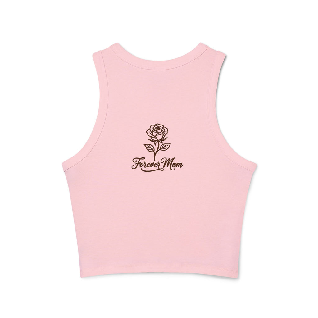Cool Mom Racer Tank Top – "Running On Coffee & Chaos" Graphic