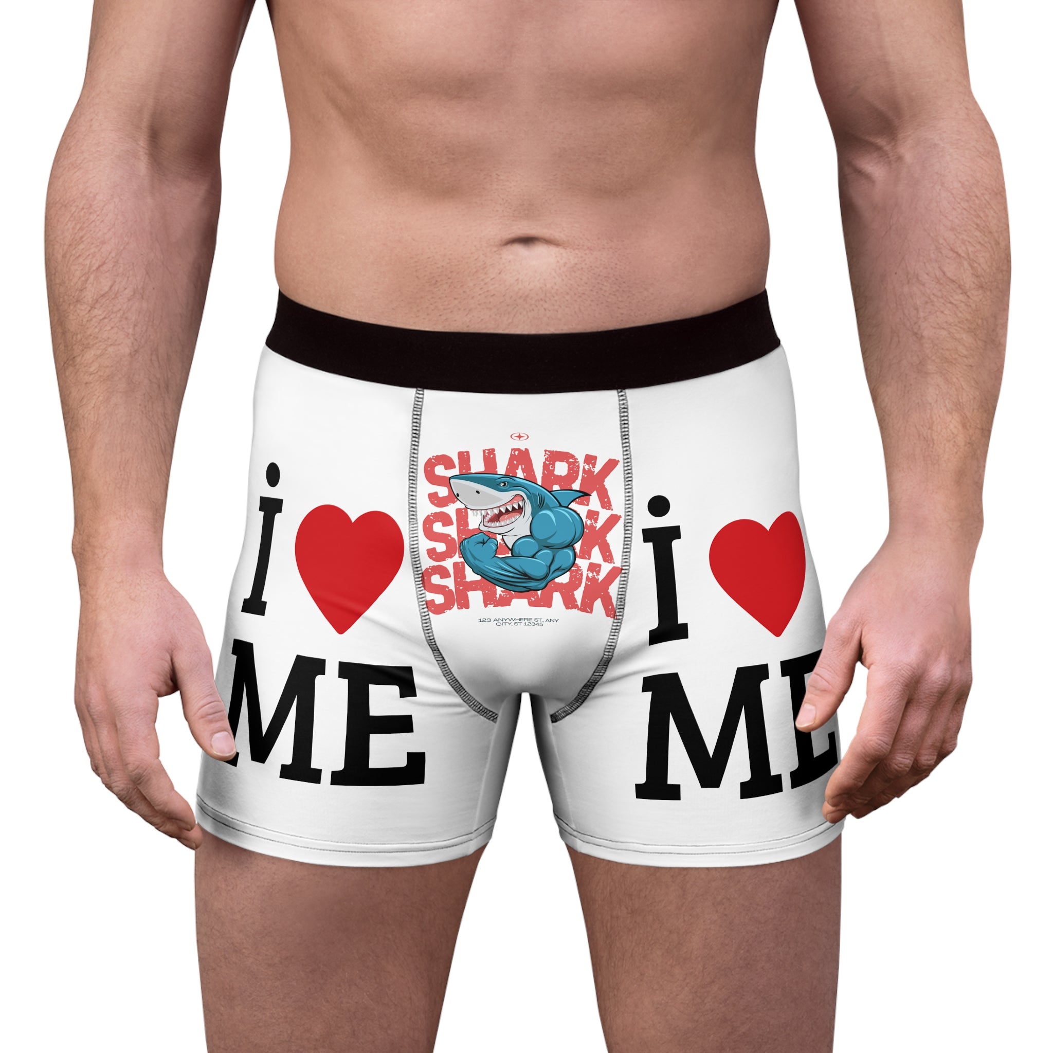 Boxer Briefs — I  Me with Shark Slap Graphic