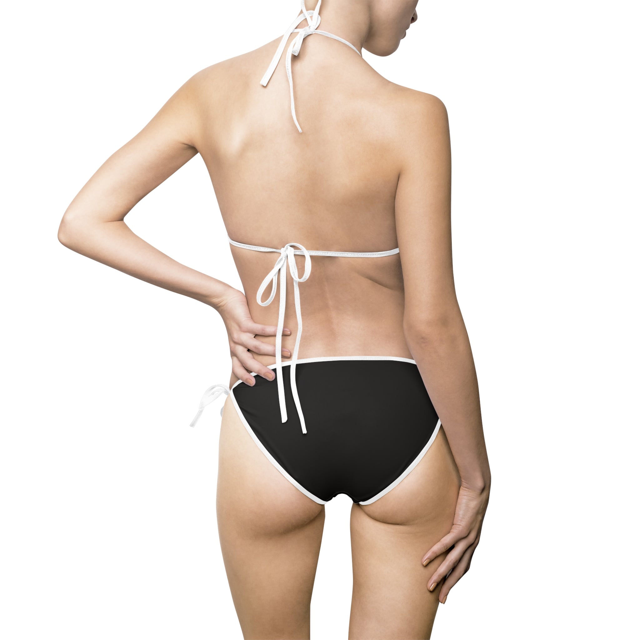 Bikini — 'Hot Mom Summer' Black Triangle String Swimsuit