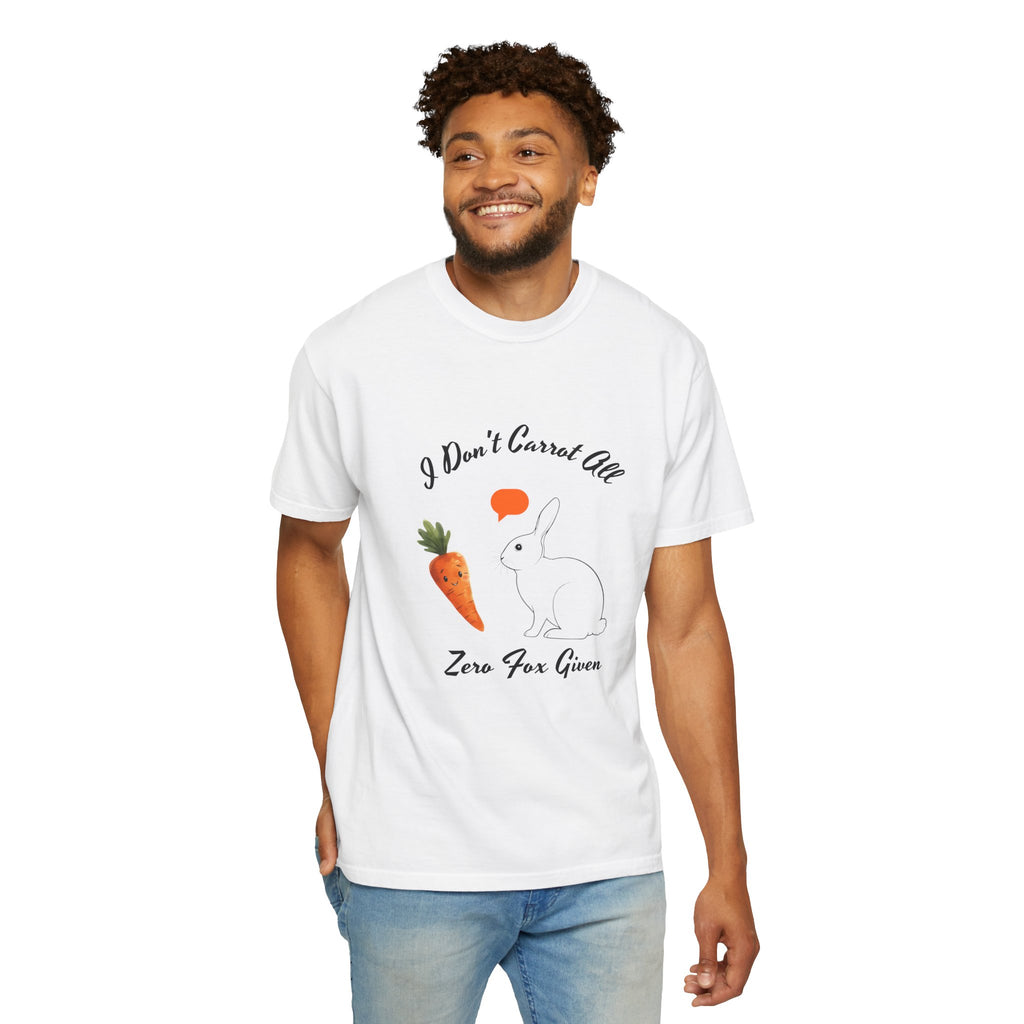 I Don't Carrot All Bunny T-Shirt – Cute Rabbit & Carrot Graphic Tee ('Zero For Given')