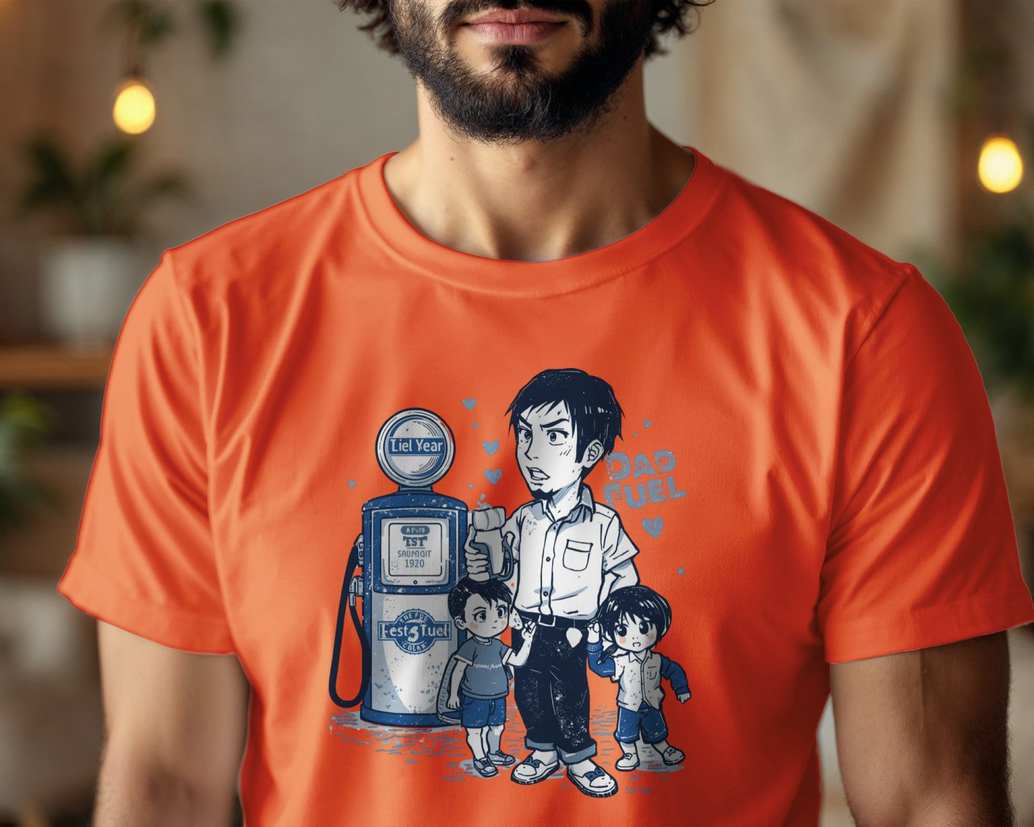 Anime Dad Shirt, Dad Fuel Tee, Funny Father’s Day Shirt, Kawaii Dad Gift, Geek Dad T-Shirt, Vintage Anime Father Tee