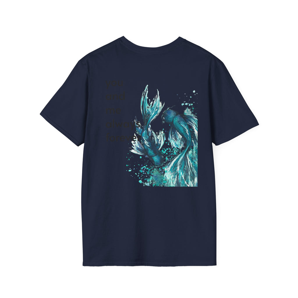 Koi Fish T-Shirt — 'You and Me Always Forever' Romantic Graphic Tee
